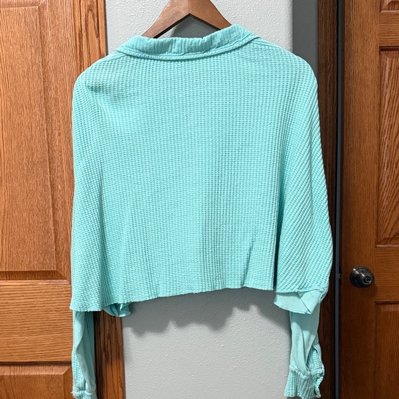 Free People Button Up Cropped Shirt - Picture 3 of 4